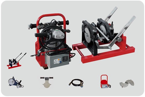 Manuelles hydraulisches Stumpfschweißen von Kunststoffrohren